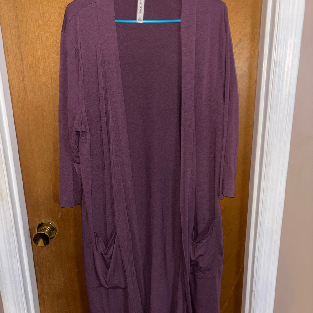 Zenana Outfitters Plum Cardigan